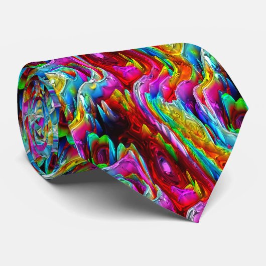 Cravate Options 3D Art Abstrait 21A-21B (Roulé)