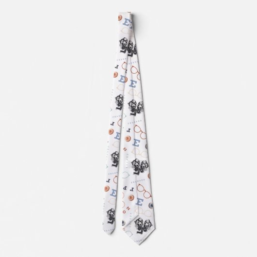 Cravate Optométrie en blanc (Dos)