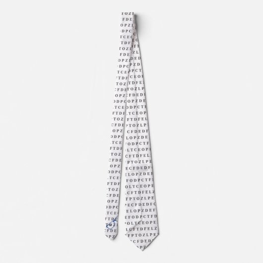 Cravate Optometrist Optician Eye Test Chart and Specs (Dos)