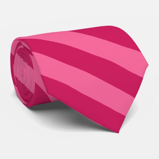 Cravate OPUS Hot Pink et Fuchsia Diagonal strié (Roulé)
