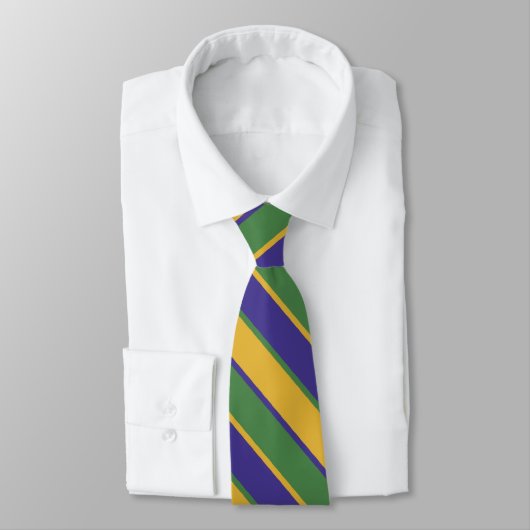 Cravate OPUS Mardi Gras Diagonal Strié (Attaché)