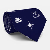 Cravate Opus Posh Symboles Nautiques Mixtes Personnalisés (Roulé)