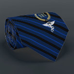 Cravate Or bleu de Faux de monogramme professionnel de<br><div class="desc">Une cravate personnalisée rayée bleue a conçu en fonction des professionnels de médecine de chiropractie.</div>
