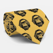 Cravate Or de poster de animal d'orang-outan (Roulé)