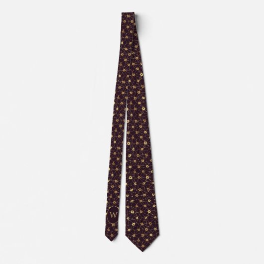 Cravate Or distinctif et réseau neuronal Brown (Dos)