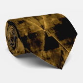 Cravate Or erratique et diamant noir (Roulé)