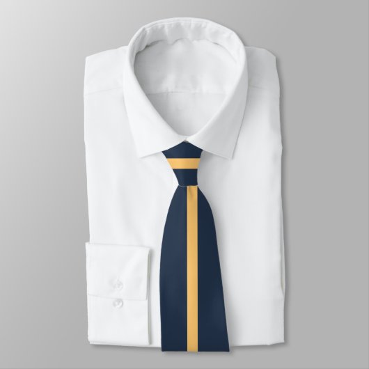 Cravate Or et bleu (Attaché)