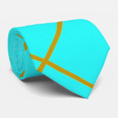 Cravate or et turquoise (Roulé)