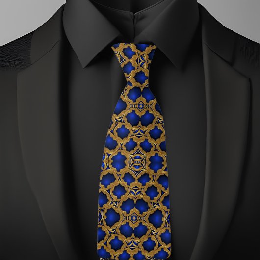 Cravate Or sur Saphire Motif officiel