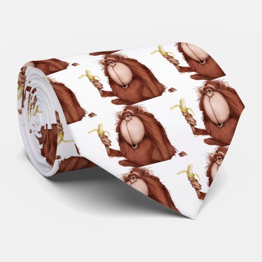 CRAVATE ORANG-OUTAN (Roulé)