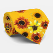 Cravate Orange and Yellow Sunflowers Neck Ties (Roulé)