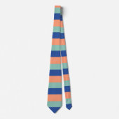 Cravate Orange & Blue Stripes (Devant)