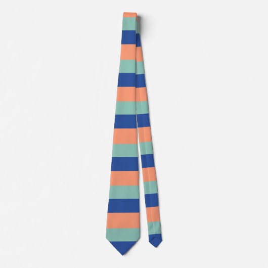 Cravate Orange & Blue Stripes (Devant)