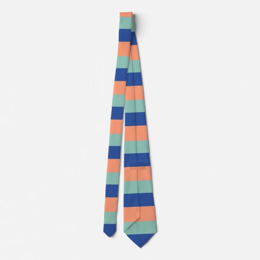 Cravate Orange & Blue Stripes (Dos)