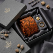 Cravate Orange Brûlé Rustique Moucheté