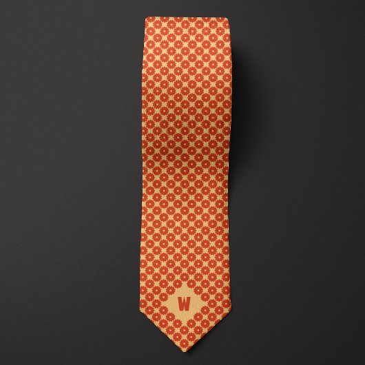 Cravate Orange Cog Décontracté