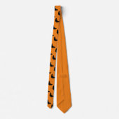 Cravate orange de chaume noire d'Halloween (Dos)