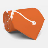 Cravate orange de cycle de vélo (Roulé)