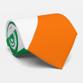 Cravate orange de diagonales de vert d'harpe de (Roulé)