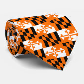 Cravate orange de drapeau du Maryland (Roulé)