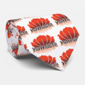 Cravate Orange de Lotus (Roulé)