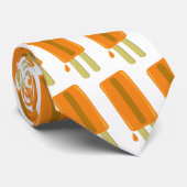 Cravate ORANGE de POP de GLACE (Roulé)