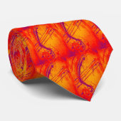 cravate orange de spirale d'éclaboussure (Roulé)