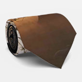 CRAVATE ORANGE D'OR DE SÉPIA DE 2 ARBRES (Roulé)