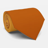 Cravate Orange doré Orange brûlé Rustique Joyeux (Roulé)