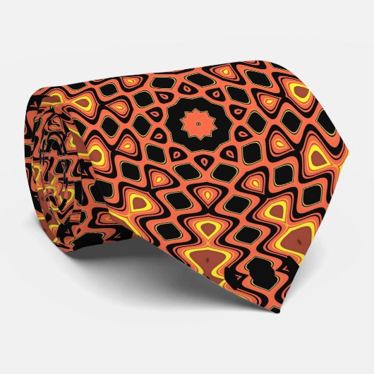 CRAVATE ORANGE DU SOLEIL (Roulé)