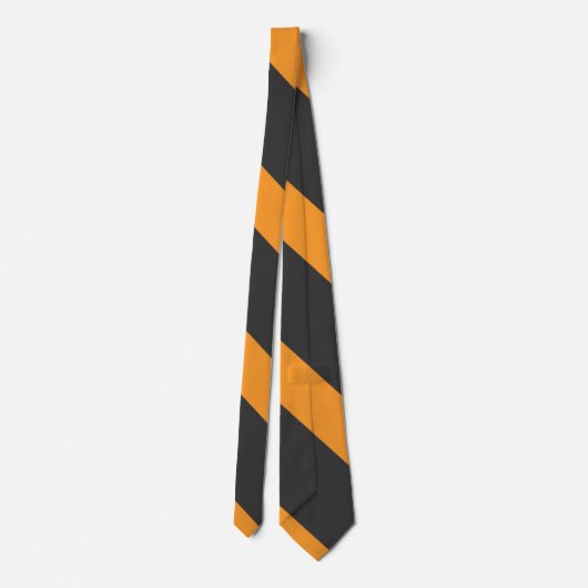 Cravate Orange et Black Broad University Stripe (Dos)