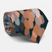 Cravate orange et bleu (Roulé)