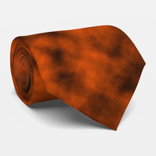 Cravate orange et noire de fumée (Roulé)