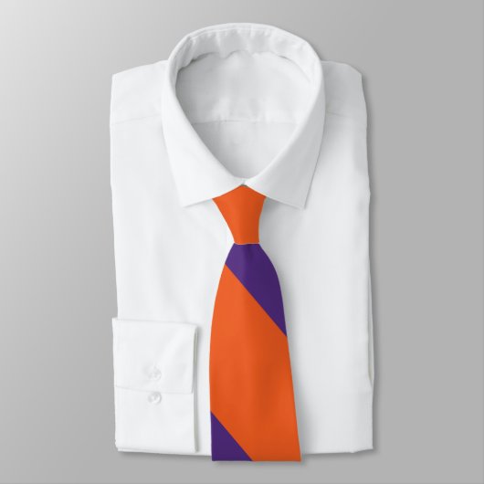 Cravate Orange et Plum Broad University Stripe (Attaché)