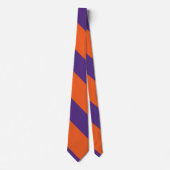 Cravate Orange et Plum Broad University Stripe (Devant)