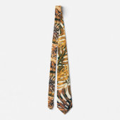 Cravate Orange Gold Tropical Palm Feuille Summer Island (Dos)
