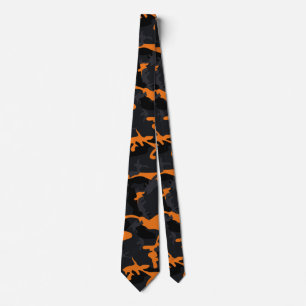 Cravate Orange Highlights Camo