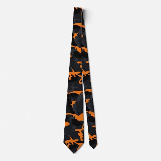 Cravate Orange Highlights Camo (Devant)