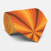 Cravate orange illusion d'optique pour homme (Roulé)