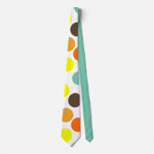 Cravate Orange, Jaune, Brown, Points Bleus (Devant)