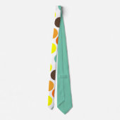 Cravate Orange, Jaune, Brown, Points Bleus (Dos)