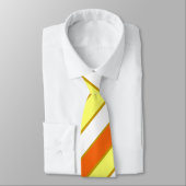 Cravate Orange, jaune et White Stripes (Attaché)