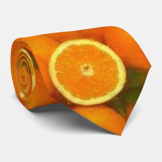 Cravate Orange Julius II (Roulé)