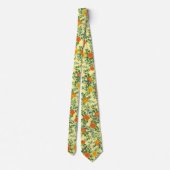 Cravate Orange & Light Yellow Peony & Rose Floral Wedding (Dos)