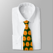 Cravate Orange Marigold Pattern (Attaché)