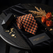 Cravate Orange Noir Symétrique