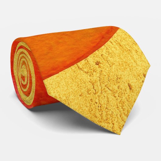 Cravate Orange or avec arty Feuilles d'automne (Roulé)