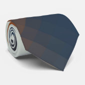 Cravate Orange profond et gris foncé (Roulé)