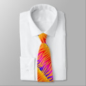 Cravate Orange rose Abstrait Zebra Stripes Cadeau Motif (Attaché)