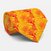 Cravate orange rose fluorescent (Roulé)